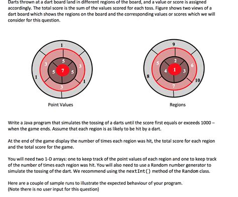 solved darts thrown   dart board land   cheggcom