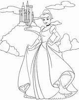 Coloring Pages Castle Princess Cinderella Disney Rembrandt Baby Cleaning House Getcolorings Color Printable sketch template