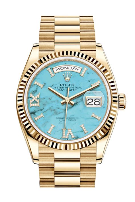rolex day date  turquoise roman diamond dial  lupongovph