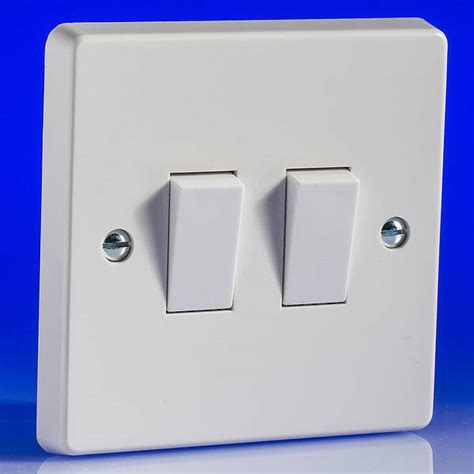 gang intermediate light switch white contactum
