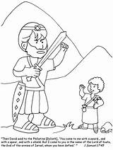 David Goliath Coloring Pages Preschool Craft Bible Sheet Template Kids Visit Crafts Printables sketch template