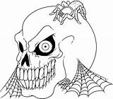 Skull Coloring Pages Print Printable Kids sketch template