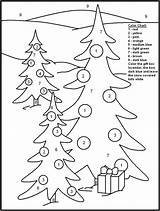 Christmas Number Color Pages Coloring Numbers Printable Kids Tree Merry Games Sheets Activity Worksheets Adults Spain Trees Cool Colors Holiday sketch template