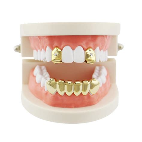 gold color grillz teeth grillz fashion electroplating teeth grillz teeth mouth grills body