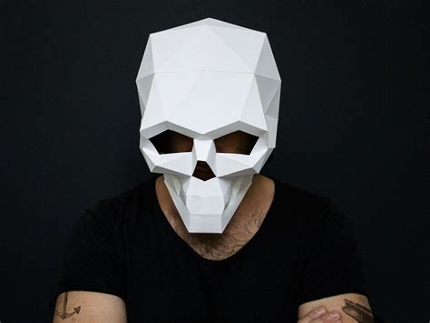 skull mask  halloween diy printable skull instant
