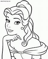 Coloring Belle Disney Pages Princess Clipart Library sketch template
