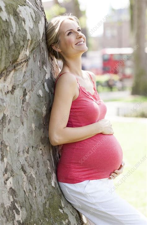 Happy Pregnant Woman Stock Image F005 5995 Science Photo Library