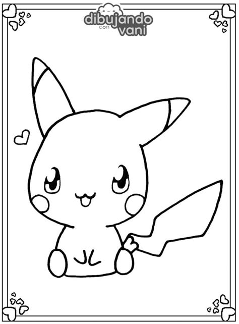 Dibujo De Pikachu Para Imprimir Y Colorear Dibujando Con Vani