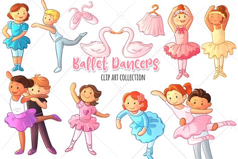 ballet dancers clip art collection graphic  keepinitkawaiidesign