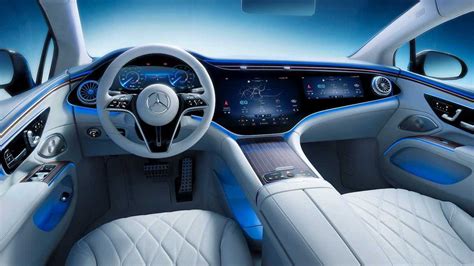 mercedes eqs futuristic interior fully revealed  official images