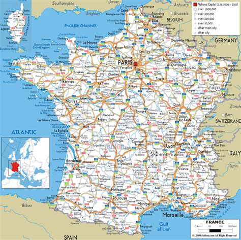 karten frankreich strassenkarte stadtplan paris