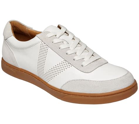 vionic mens leather lace  sneakers brok qvccom