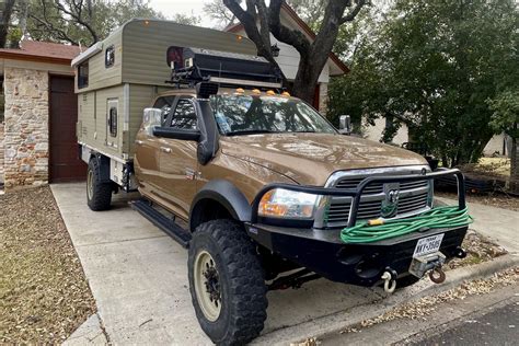 sale  ram   custom alaskan flatbed camper  truck camper adventure