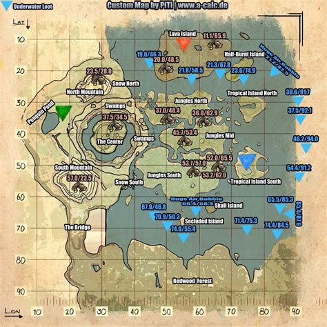 vanlige fakta om  island ark caves map  locations