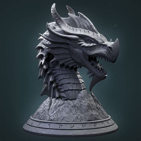 dragon  model stl file  cgtrader
