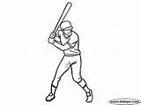 Coloring Batter Baseball Pages Printable Choose Board Softball sketch template