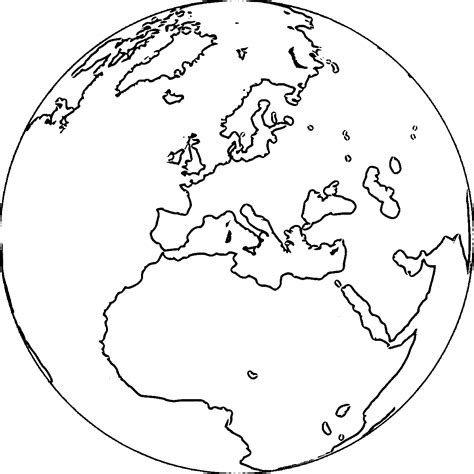 earth template coloring page