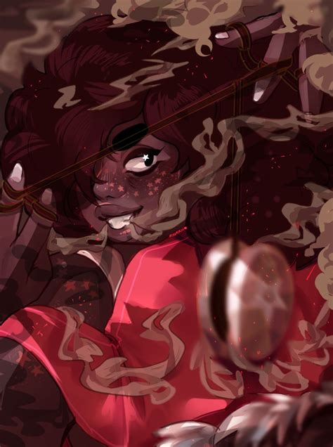 fanart of smoky quartz from the cartoon network show steven universe created by rebecca