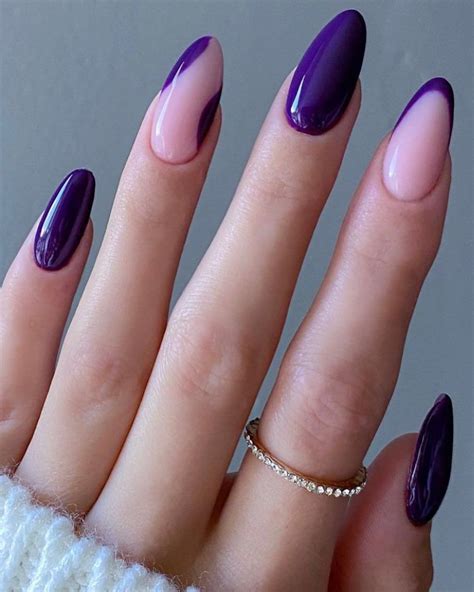 dark purple nails violet nails purple nail art purple acrylic nails