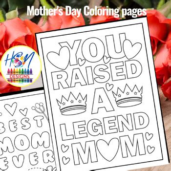 mothers day coloring pages poster cards mom coloring worksheets