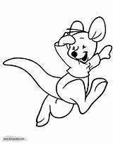 Roo Coloring Pooh Winnie Pages Friends Disney sketch template