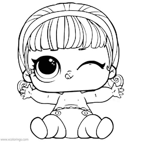 lol baby coloring pages lil madame queen xcoloringscom