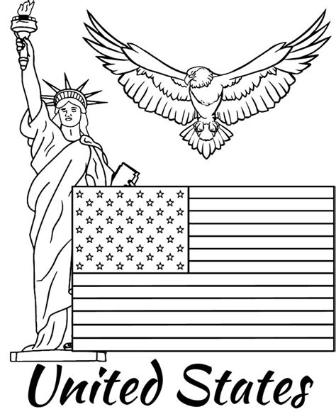 usa flag coloring page america topcoloringpagesnet