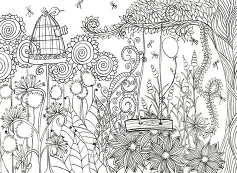 magical flower garden coloring page favecraftscom