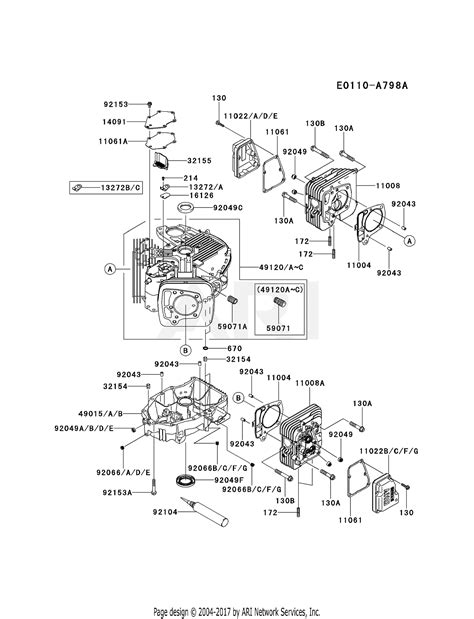 kawasaki frv   stroke engine frv parts diagram  cylindercrankcase