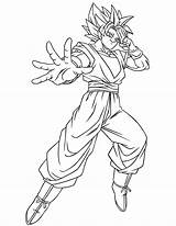 Coloring Goku Pages sketch template
