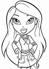 Bratz Coloring Pages Printable Drawing Cartoon Color Kids Print Princess Colouring Girls Doll Yasmin Da Cute Sheets Fashion Books Colorare sketch template