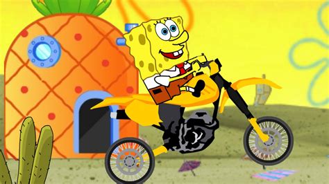 games  play spongebob bike driving  game  youtube