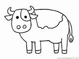 Coloring Cow Tail Template Pages sketch template