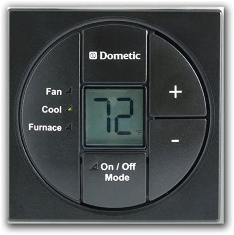 dometic single control kit lcd cool furnace thermostat  black amazonca automotive