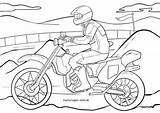 Motorrad Motocross Malvorlage Ausmalbild Malvorlagen Fahrzeuge Seite Motorräder Kinderbilder Ausdrucken Ando Komputer sketch template