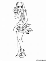 Coloring Pages Lady Gaga Library Clipart Police Draw Woman Popular sketch template