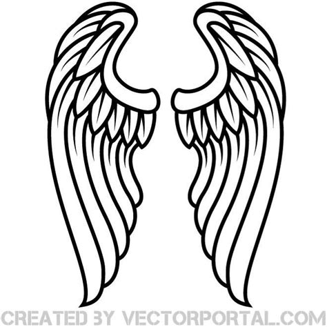 wings outline clip art  vector angel wings clip art angel wings