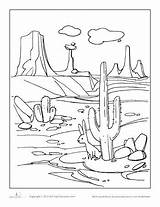 Desert Coloring Tortoise Pages Landscape Getcolorings Getdrawings sketch template