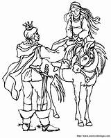 Prinzessin Pferd Prinz sketch template