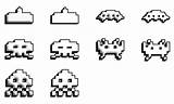 Space Icons Invaders Invader Coloring Template Desktop Gif sketch template