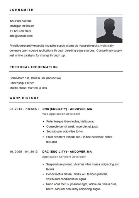 simple resume examples template business