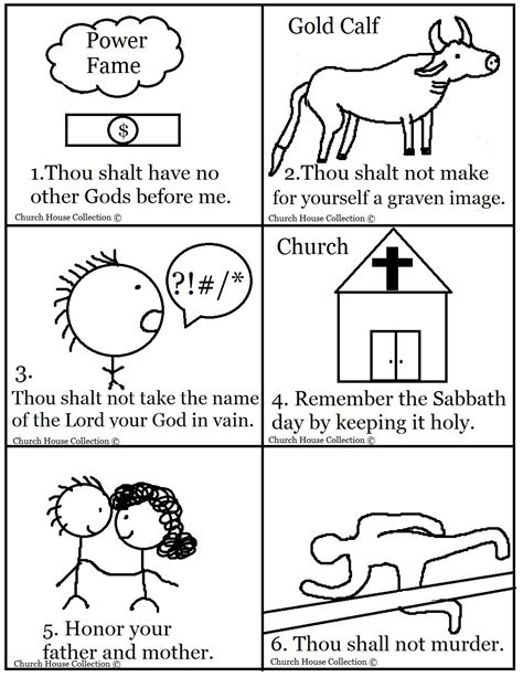 commandment coloring pages  sunday school classroom sunday