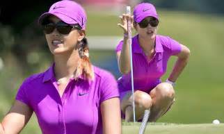 michelle wie is unlucky in tight purple dress at the us