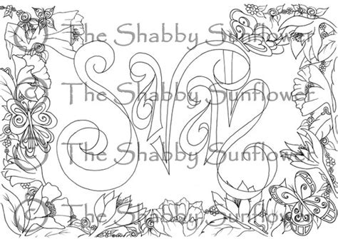 coloring page girls  sarah  flower  theshabbysunflower
