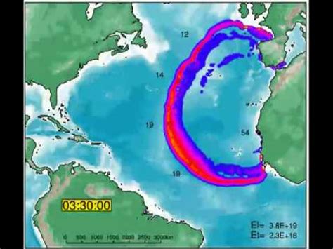 canary islands la palma atlantic tsunami simulation  uk youtube