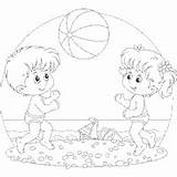 Children Play Coloring Ball Pages Surfnetkids Science Next sketch template