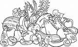 Coloring Fruit Pages Vegetable Garden Vegetables Fruits Orchard Basket Drawing Apple Printable Colouring Color Sheet Sheets Kids Getdrawings Book Getcolorings sketch template