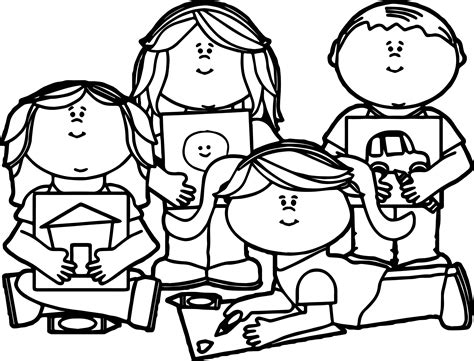 kids coloring clipart   cliparts  images  clipground