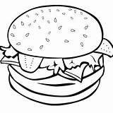 Coloring Chicken Nugget Hamburger Pages Printable Getcolorings Drawn Color sketch template