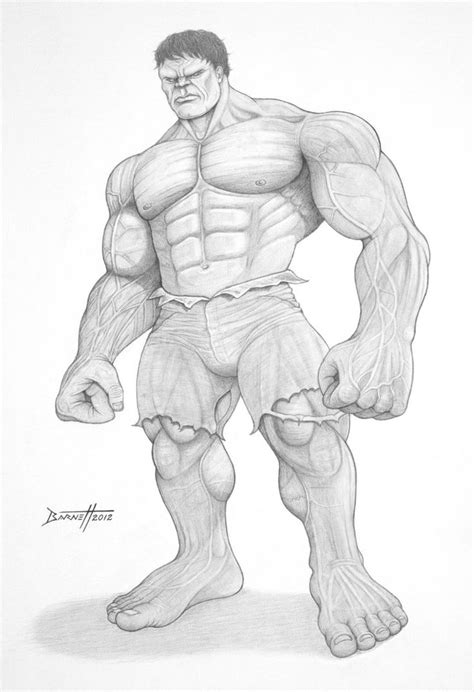 The Incredible Hulk Pencil By Barneybluepants On